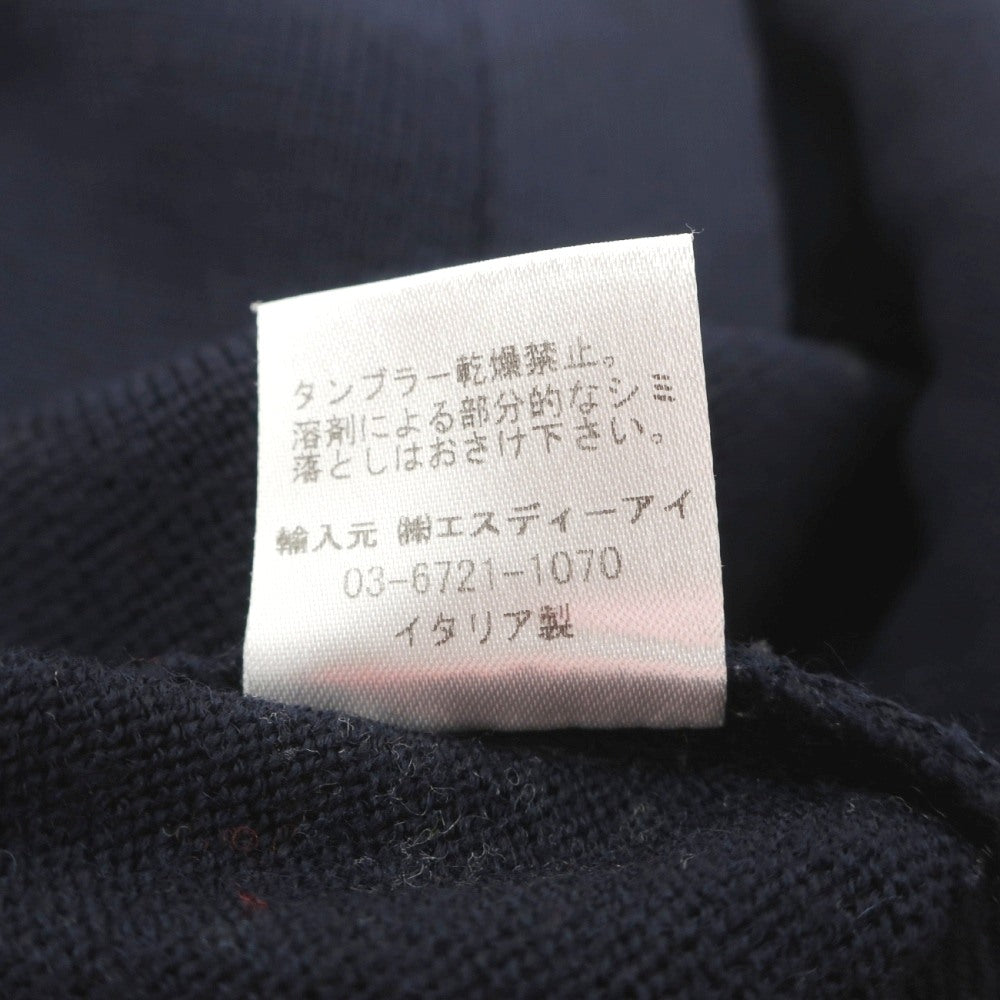 【中古】グランサッソ GRAN SASSO ウール ダブル6B ジレ型 ニットベスト ネイビー【サイズ46】【 状態ランクB 】【 メンズ 】