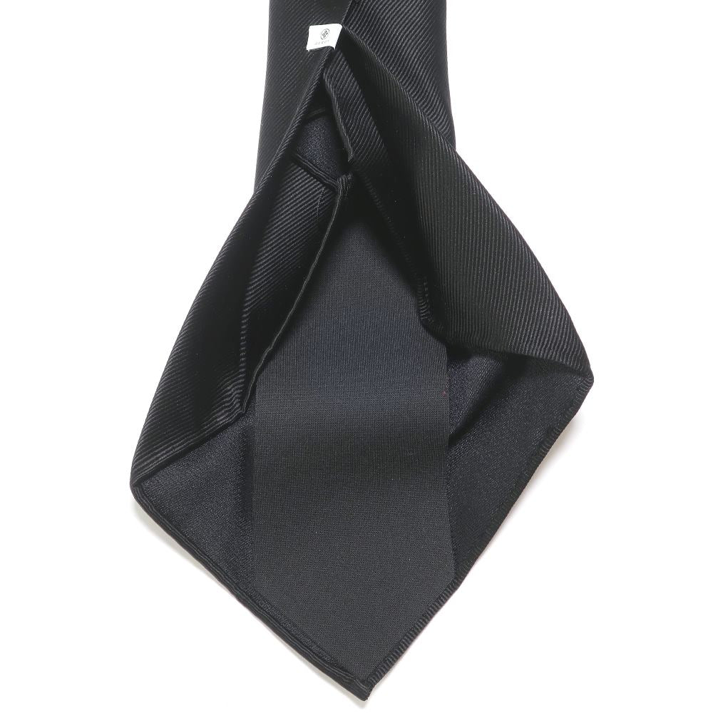【新品】ココン COCON 刻々 - 無地|KOKKOKU SOLID 無地ネクタイ ハンドメイドセッテピエゲ ブラック(レベル7)【 状態ランクN 】【 メンズ 】
