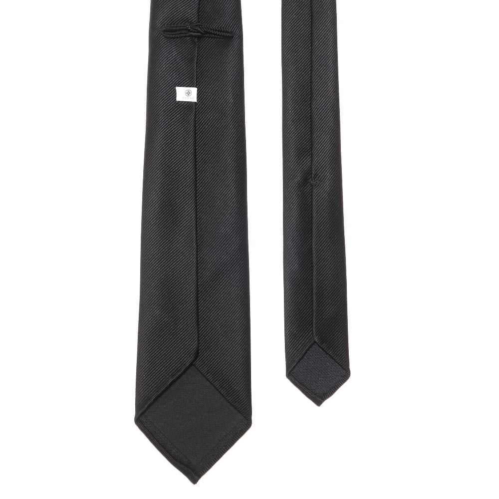 【新品】ココン COCON 刻々 - 無地|KOKKOKU SOLID 無地ネクタイ ハンドメイドセッテピエゲ ブラック(レベル7)【 状態ランクN 】【 メンズ 】