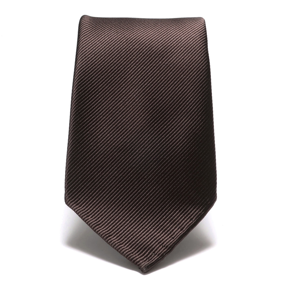 【新品】ココン COCON 刻々 - 無地|KOKKOKU SOLID 無地ネクタイ ハンドメイドセッテピエゲ ブラウン【 状態ランクN 】【 メンズ 】