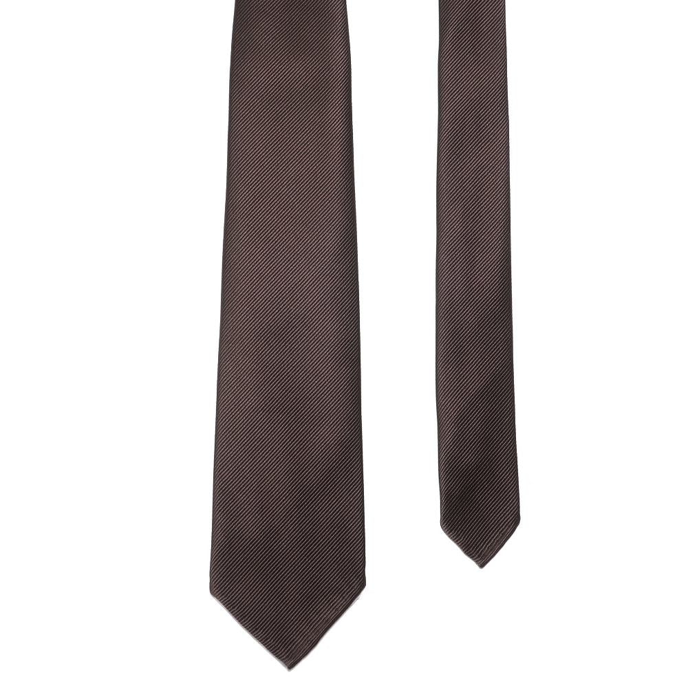 【新品】ココン COCON 刻々 - 無地|KOKKOKU SOLID 無地ネクタイ ハンドメイドセッテピエゲ ブラウン【 状態ランクN 】【 メンズ 】