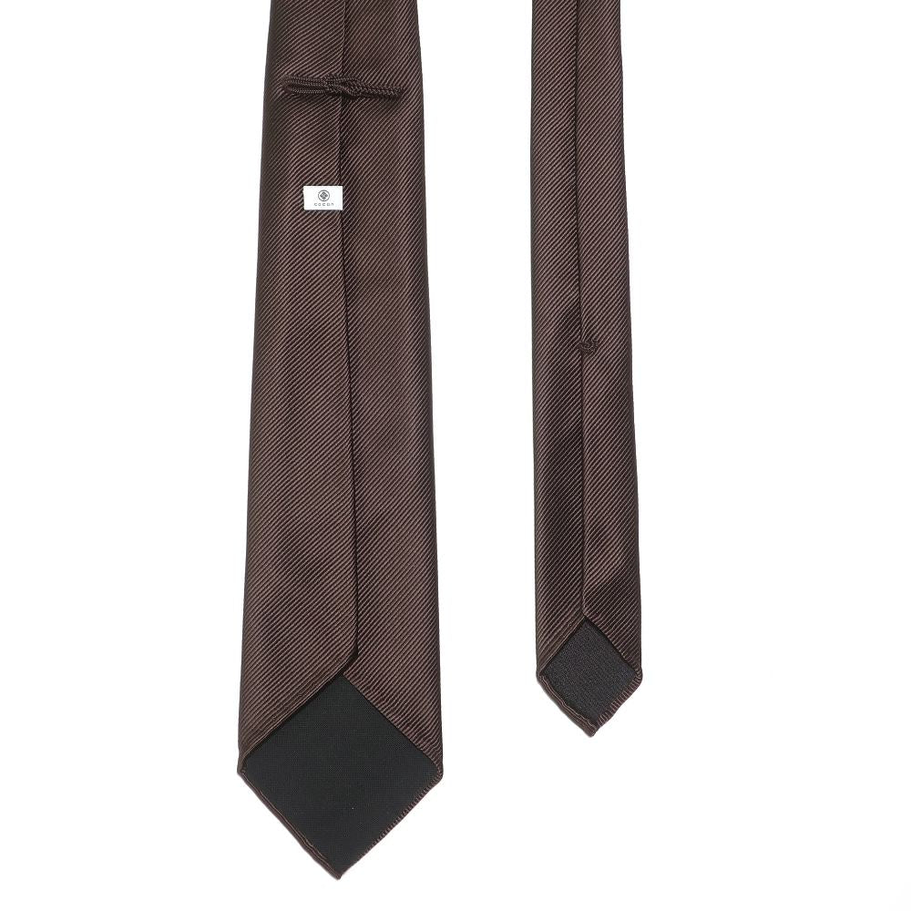 【新品】ココン COCON 刻々 - 無地|KOKKOKU SOLID 無地ネクタイ ハンドメイドセッテピエゲ ブラウン【 状態ランクN 】【 メンズ 】