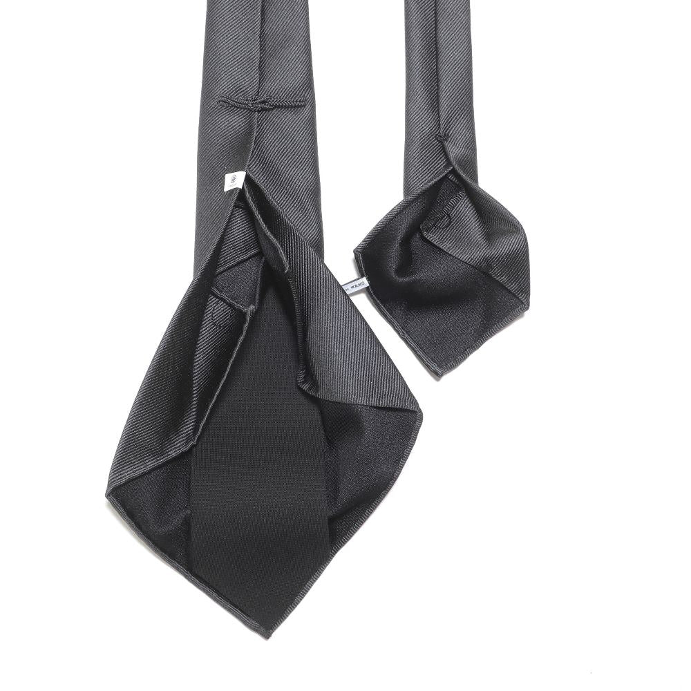 【新品】ココン COCON 刻々 - 無地|KOKKOKU SOLID 無地ネクタイ ハンドメイドセッテピエゲ 杢チャコール【 状態ランクN 】【 メンズ 】