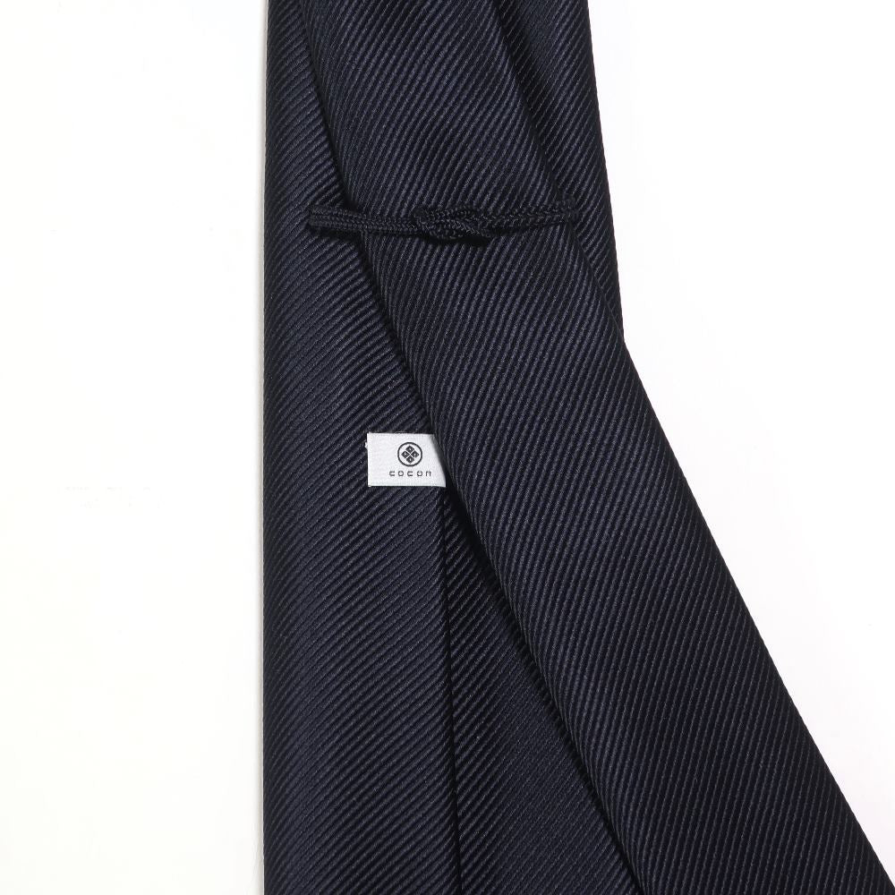 【新品】ココン COCON 刻々 - 無地|KOKKOKU SOLID 無地ネクタイ ハンドメイドセッテピエゲ ネイビー【 状態ランクN 】【 メンズ 】