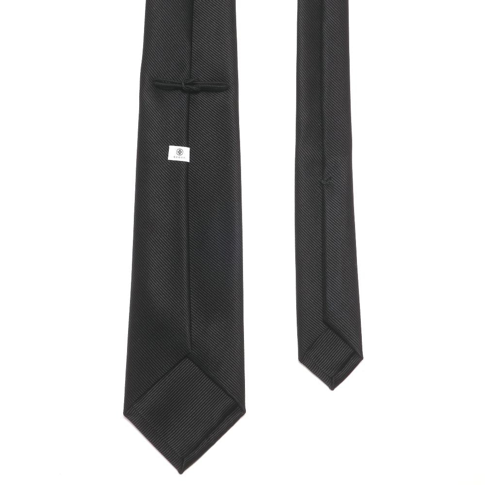 【新品】ココン COCON 刻々 - 無地|KOKKOKU SOLID 無地ネクタイ ハンドメイドトレピエゲ ブラック(レベル7)【 状態ランクN 】【 メンズ 】