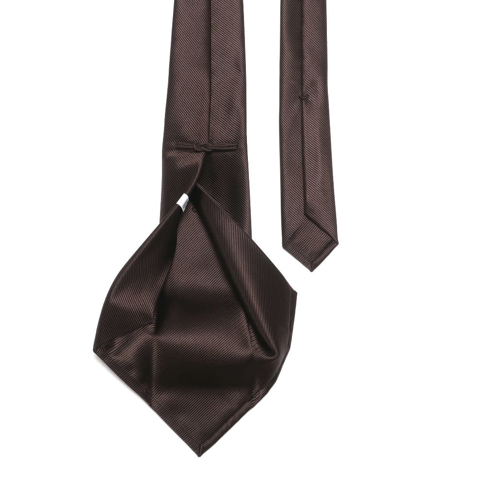 【新品】ココン COCON 刻々 - 無地|KOKKOKU SOLID 無地ネクタイ ハンドメイドトレピエゲ ブラウン【 状態ランクN 】【 メンズ 】