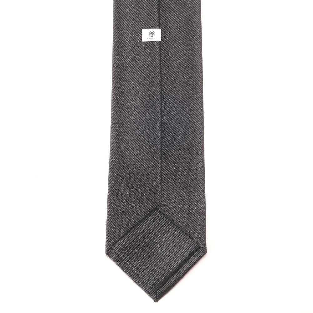 【新品】ココン COCON 刻々 - 無地|KOKKOKU SOLID 無地ネクタイ ハンドメイドトレピエゲ 杢チャコール【 状態ランクN 】【 メンズ 】