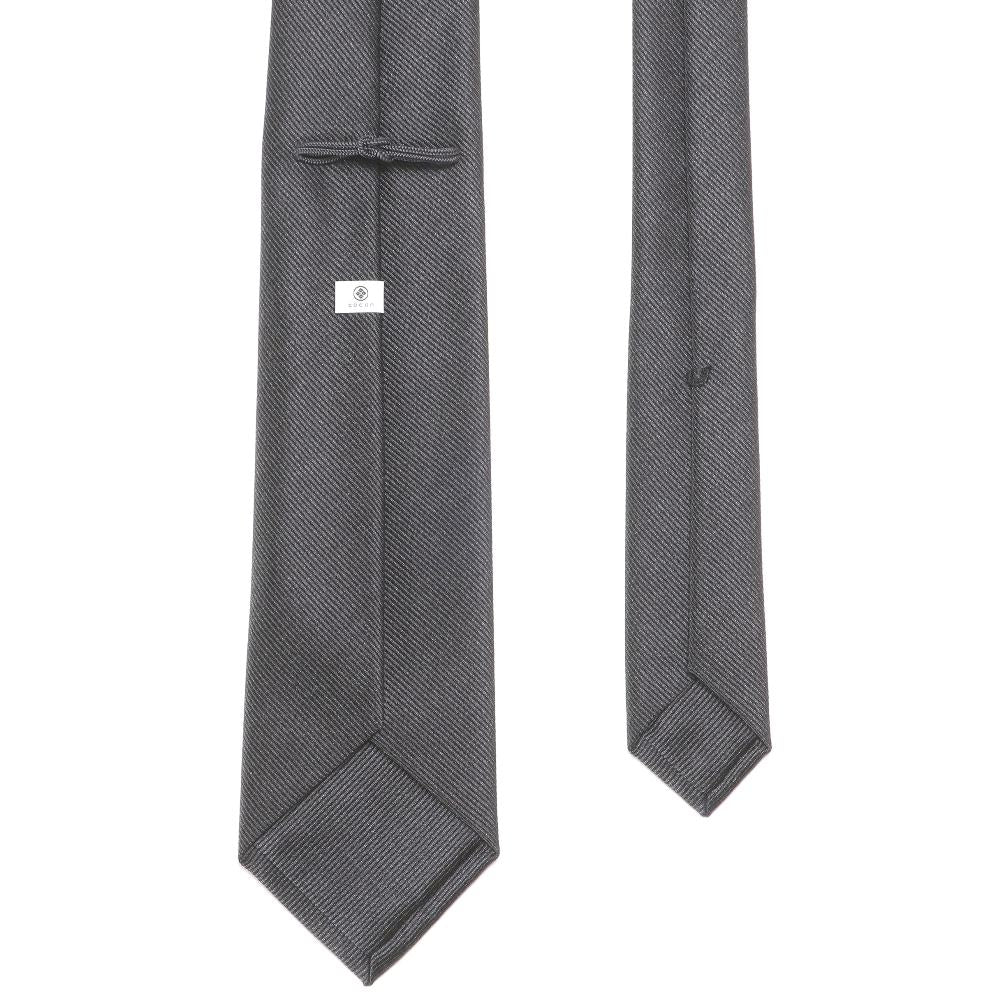 【新品】ココン COCON 刻々 - 無地|KOKKOKU SOLID 無地ネクタイ ハンドメイドトレピエゲ 杢チャコール【 状態ランクN 】【 メンズ 】