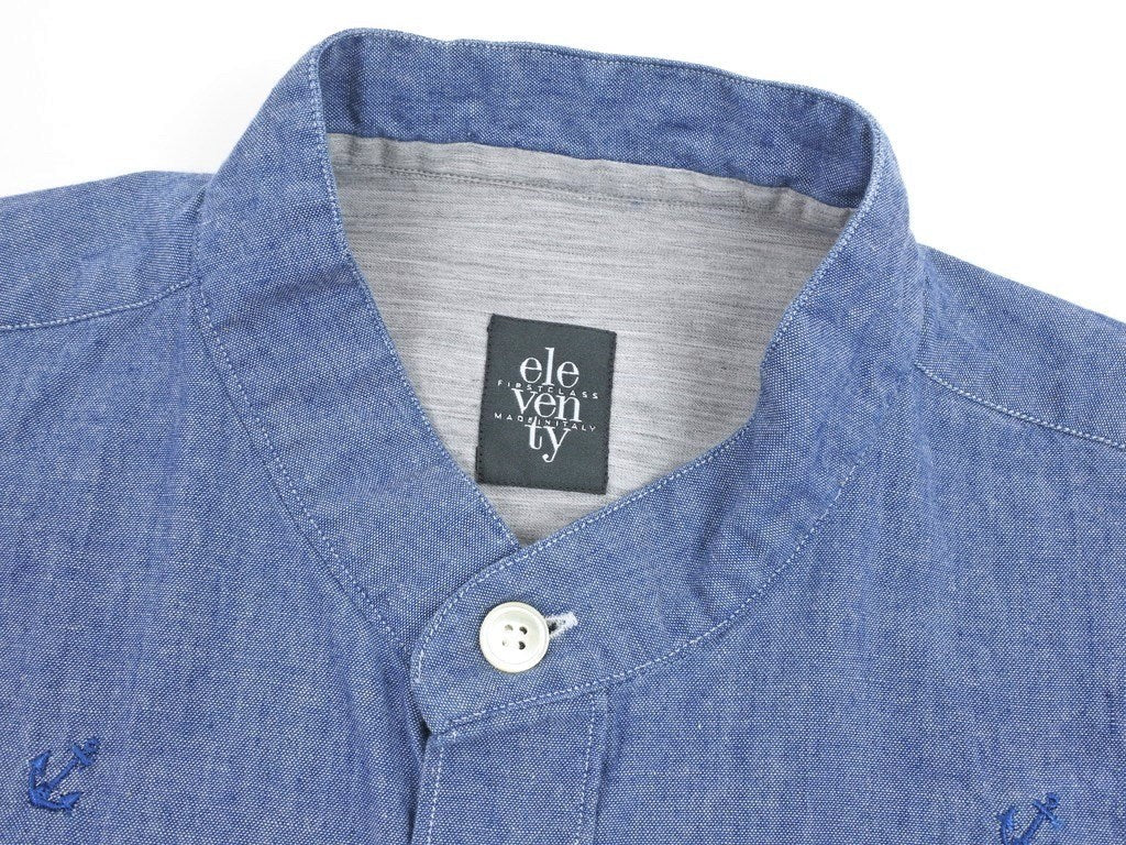 【新品】イレブンティ eleventy カジュアルシャツ
 ブルー系【サイズ38】【BLU】【S/S/A/W】【状態ランクN】【メンズ】
【769879】 EPD