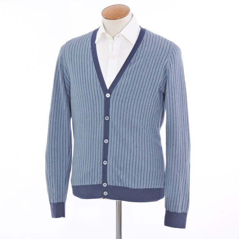 【中古】グランサッソ GRAN SASSO カーディガン
 ネイビーxダルサックス【サイズ50】【BLU】【S/S/A/W】【状態ランクB】【メンズ】
【769492】 EPD