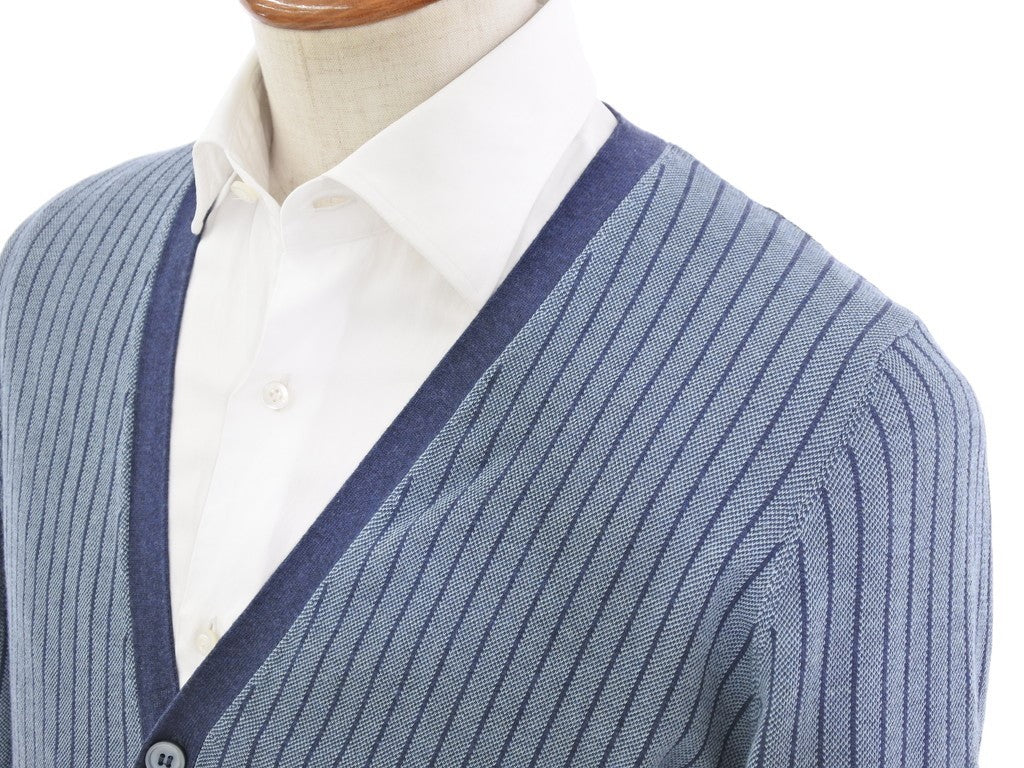 【中古】グランサッソ GRAN SASSO カーディガン
 ネイビーxダルサックス【サイズ50】【BLU】【S/S/A/W】【状態ランクB】【メンズ】
【769492】 EPD