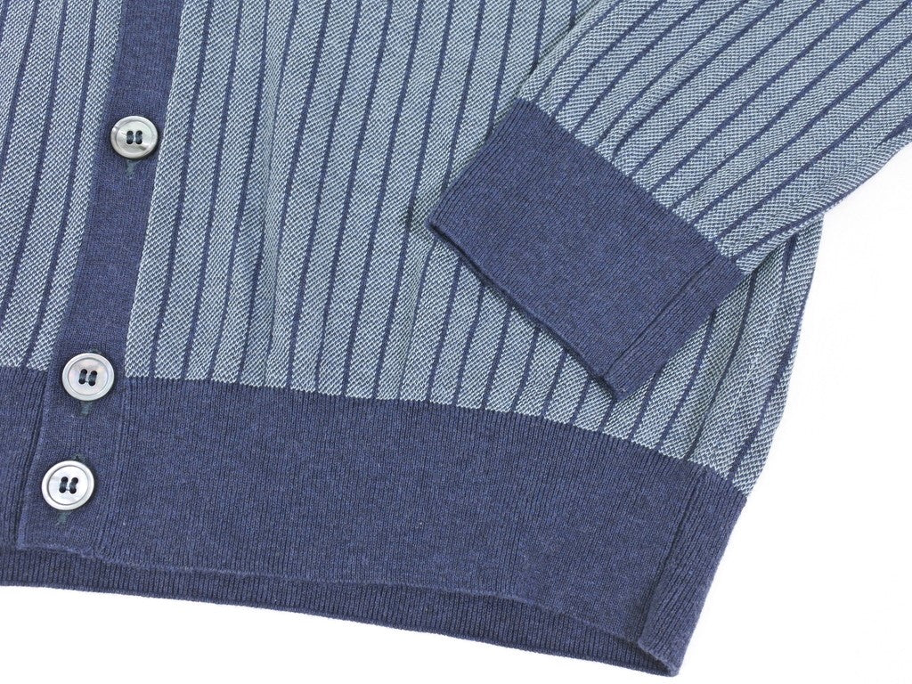 【中古】グランサッソ GRAN SASSO カーディガン
 ネイビーxダルサックス【サイズ50】【BLU】【S/S/A/W】【状態ランクB】【メンズ】
【769492】 EPD
