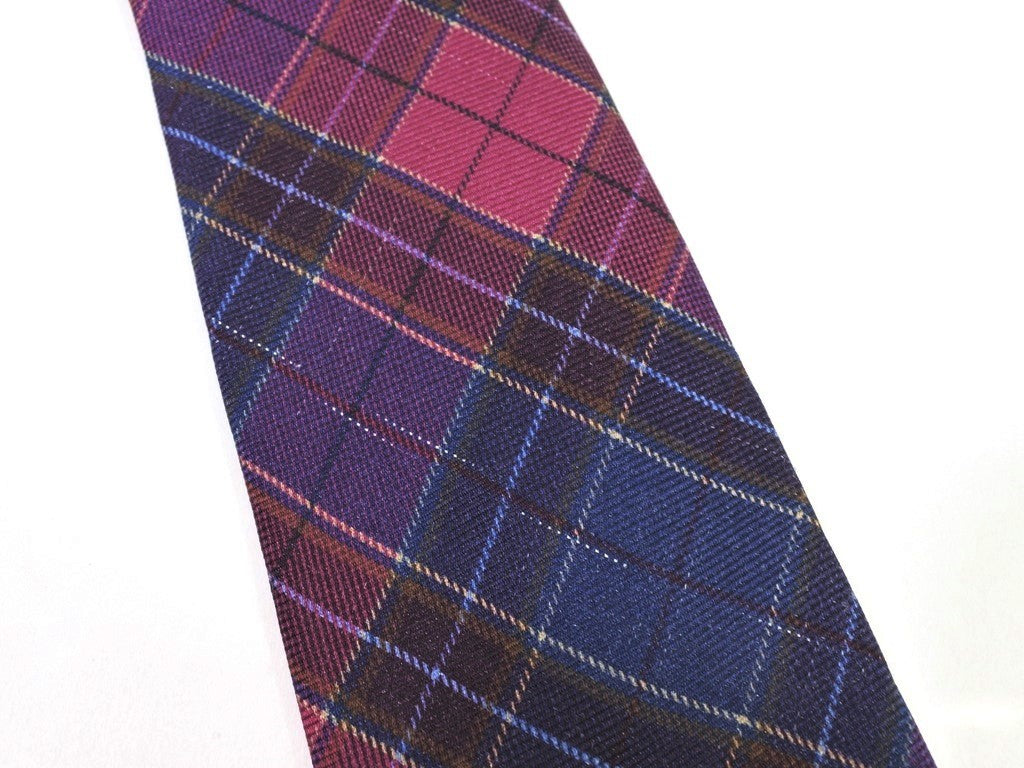 【中古】アトリエ エフアンドビー ATERIER F&B チェック柄ネクタイ
 パープル系xライトネイビー【PUP】【S/S/A/W】【状態ランクC】【メンズ】
【778880】 EPD