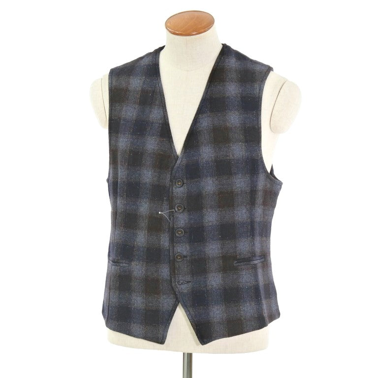 【新品】クーン KOON カジュアル系ジレ
 ネイビーxブラウン【サイズ50】【NVY】【A/W】【状態ランクN】【メンズ】
【778985】 EPD