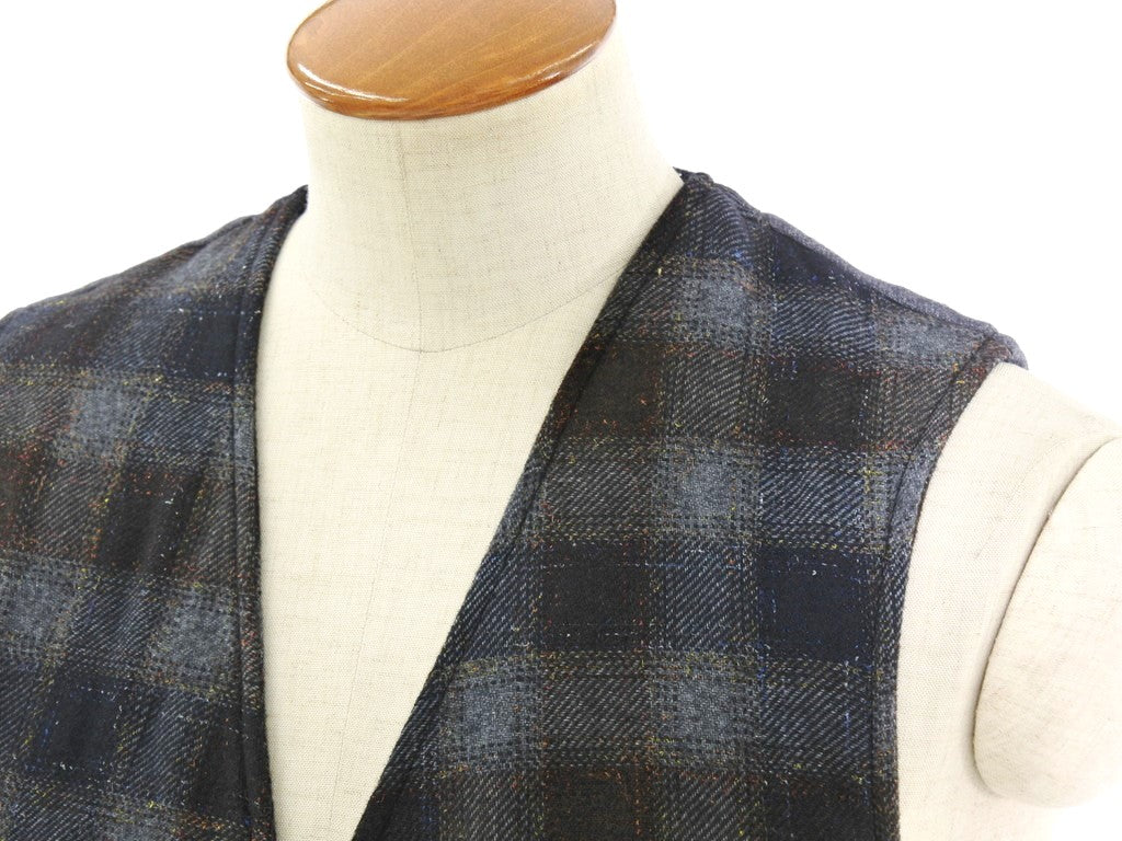 【新品】クーン KOON カジュアル系ジレ
 ネイビーxブラウン【サイズ50】【NVY】【A/W】【状態ランクN】【メンズ】
【778985】 EPD