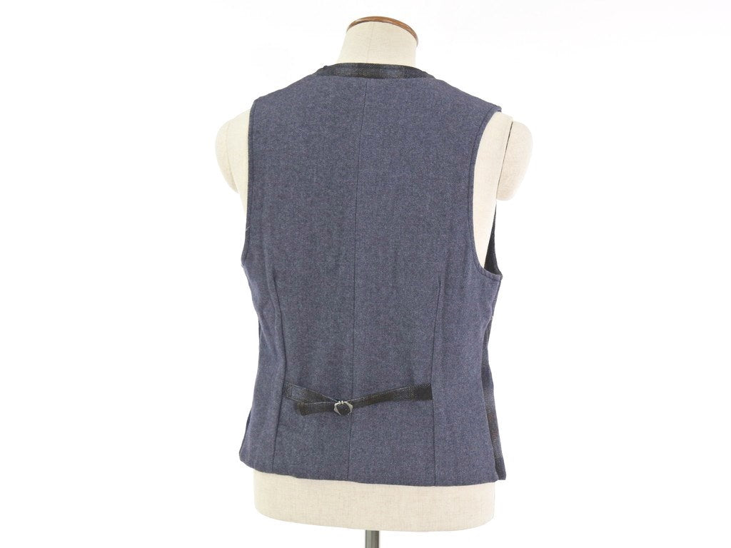 【新品】クーン KOON カジュアル系ジレ
 ネイビーxブラウン【サイズ50】【NVY】【A/W】【状態ランクN】【メンズ】
【778985】 EPD