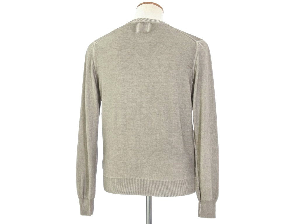 【中古】グランサッソ GRAN SASSO プルオーバーニット
 カーキブラウンxグレー系【サイズ48】【GRY】【S/S】【状態ランクB】【メンズ】
【769492】 EPD