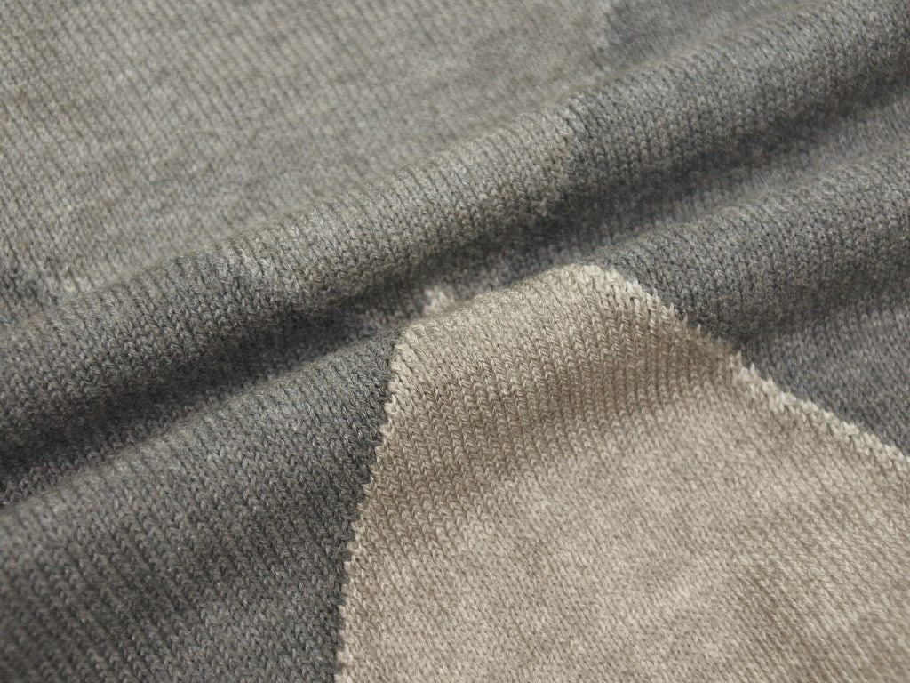 【中古】グランサッソ GRAN SASSO プルオーバーニット
 カーキブラウンxグレー系【サイズ48】【GRY】【S/S】【状態ランクB】【メンズ】
【769492】 EPD