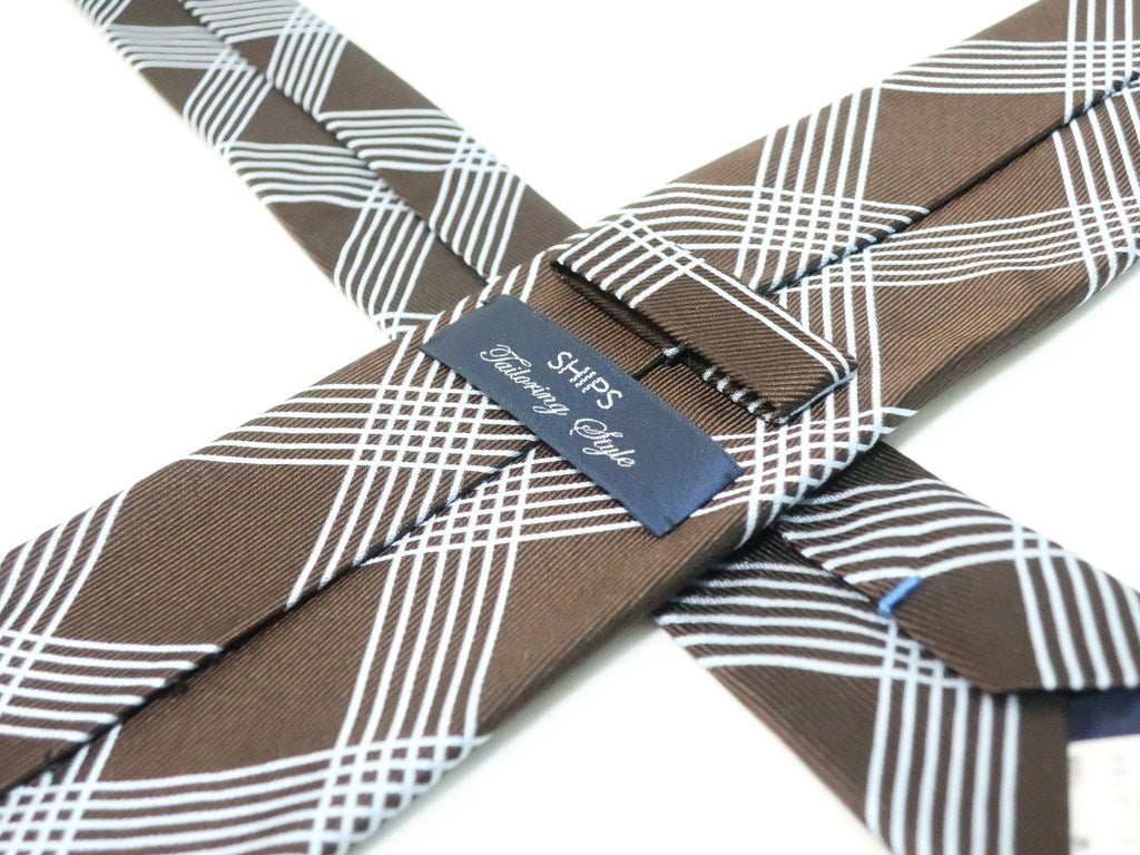 【中古】シップス SHIPS チェック柄ネクタイ
 ブラウンxサックス【BRW】【S/S/A/W】【状態ランクA】【メンズ】
【778892】 EPD