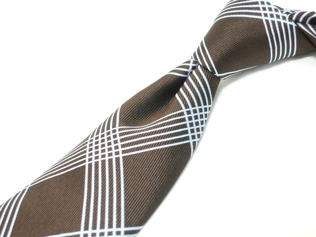 【中古】シップス SHIPS チェック柄ネクタイ
 ブラウンxサックス【BRW】【S/S/A/W】【状態ランクA】【メンズ】
【778892】 EPD