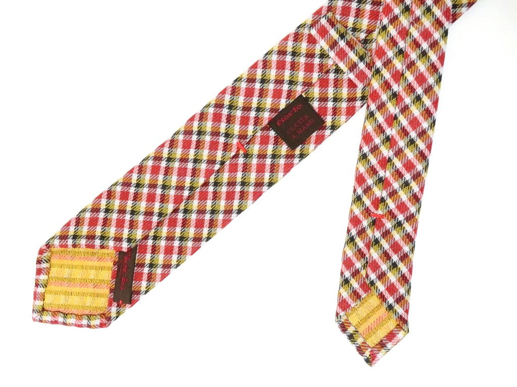 【中古】フィオリオ FIORIO チェック柄ネクタイ
 レッドxイエロー【RED】【S/S/A/W】【状態ランクB】【メンズ】
【778878】 EPD