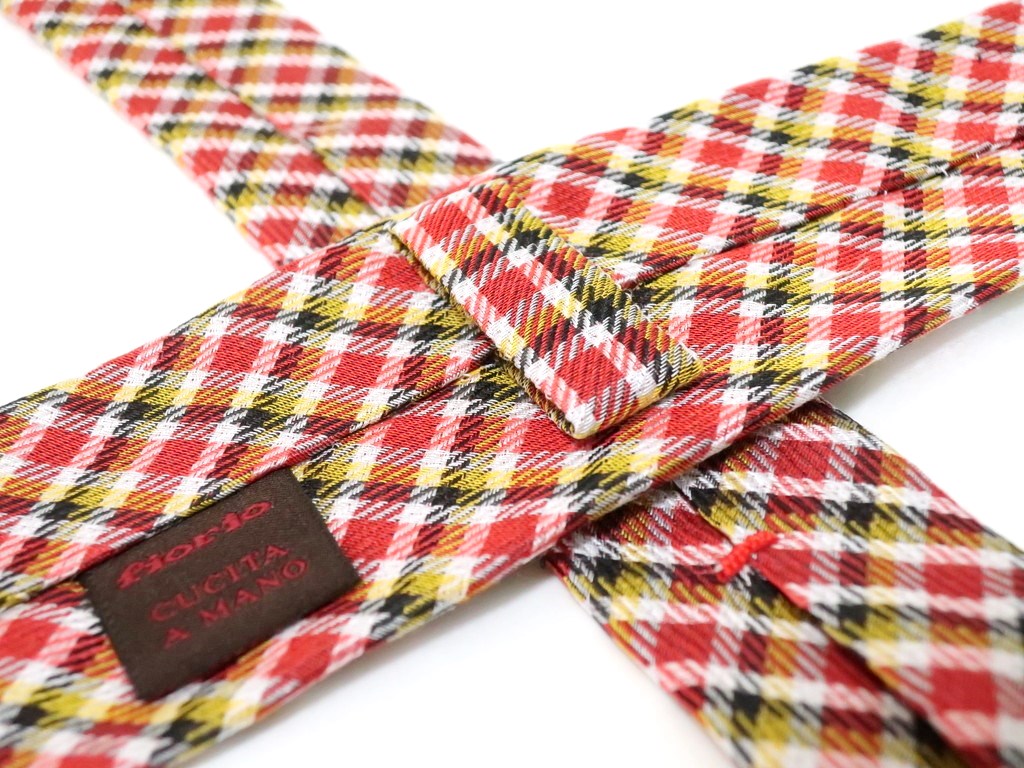 【中古】フィオリオ FIORIO チェック柄ネクタイ
 レッドxイエロー【RED】【S/S/A/W】【状態ランクB】【メンズ】
【778878】 EPD