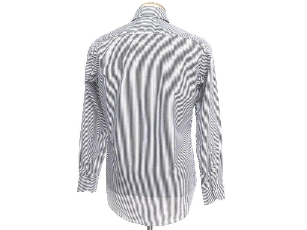 【中古】エマニュエルバーグ Emanuel Berg ドレスシャツ
 ホワイトxネイビー【サイズ38】【WHT】【S/S/A/W】【状態ランクC】【メンズ】
【769878】 EPD