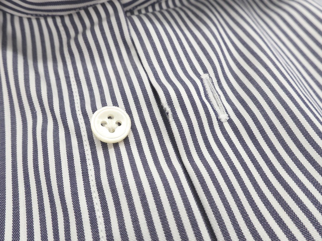 【中古】エマニュエルバーグ Emanuel Berg ドレスシャツ
 ホワイトxネイビー【サイズ38】【WHT】【S/S/A/W】【状態ランクC】【メンズ】
【769878】 EPD