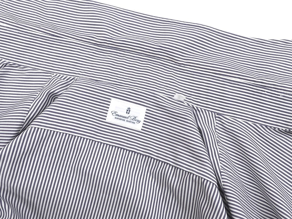 【中古】エマニュエルバーグ Emanuel Berg ドレスシャツ
 ホワイトxネイビー【サイズ38】【WHT】【S/S/A/W】【状態ランクC】【メンズ】
【769878】 EPD