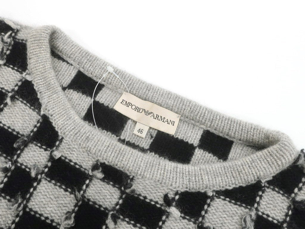 【中古】エンポリオ アルマーニ EMPORIO ARMANI プルオーバーニット
 グレーxブラック【サイズ46】【GRY】【A/W】【状態ランクB】【メンズ】
【778887】 EPD