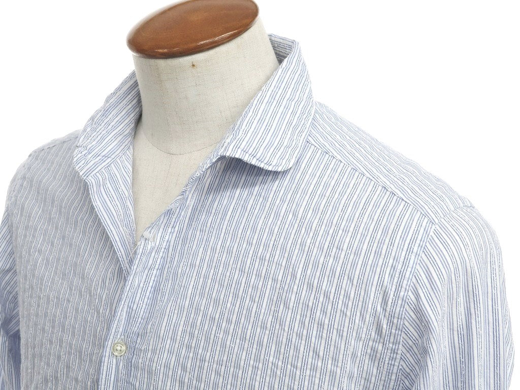 【中古】ギローバー GUY ROVER カジュアルシャツ
 ホワイトxブルー【サイズ39】【WHT】【S/S/A/W】【状態ランクB】【メンズ】
【779069】 EPD