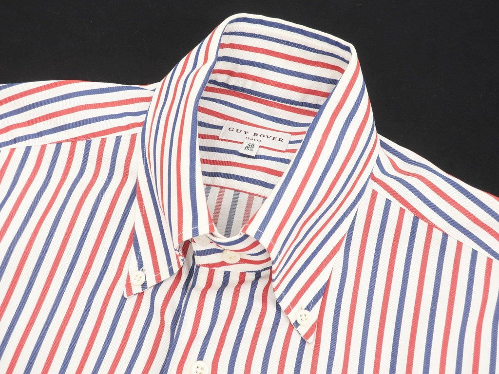 【中古】ギローバー GUY ROVER カジュアルシャツ
 レッドxネイビーxホワイト【サイズ40】【WHT】【S/S/A/W】【状態ランクC】【メンズ】
【769880】 EPD