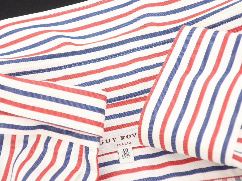 【中古】ギローバー GUY ROVER カジュアルシャツ
 レッドxネイビーxホワイト【サイズ40】【WHT】【S/S/A/W】【状態ランクC】【メンズ】
【769880】 EPD