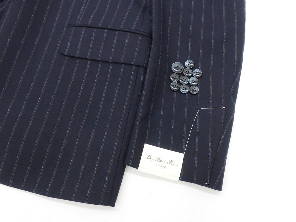 【新品】ルイジ ビアンキ マントヴァ Luigi Bianchi Mantova テーラードジャケット
ネイビー×ブラウン×ブルー【サイズ52】【NVY】【A/W】【状態ランクN】【メンズ】 EPD