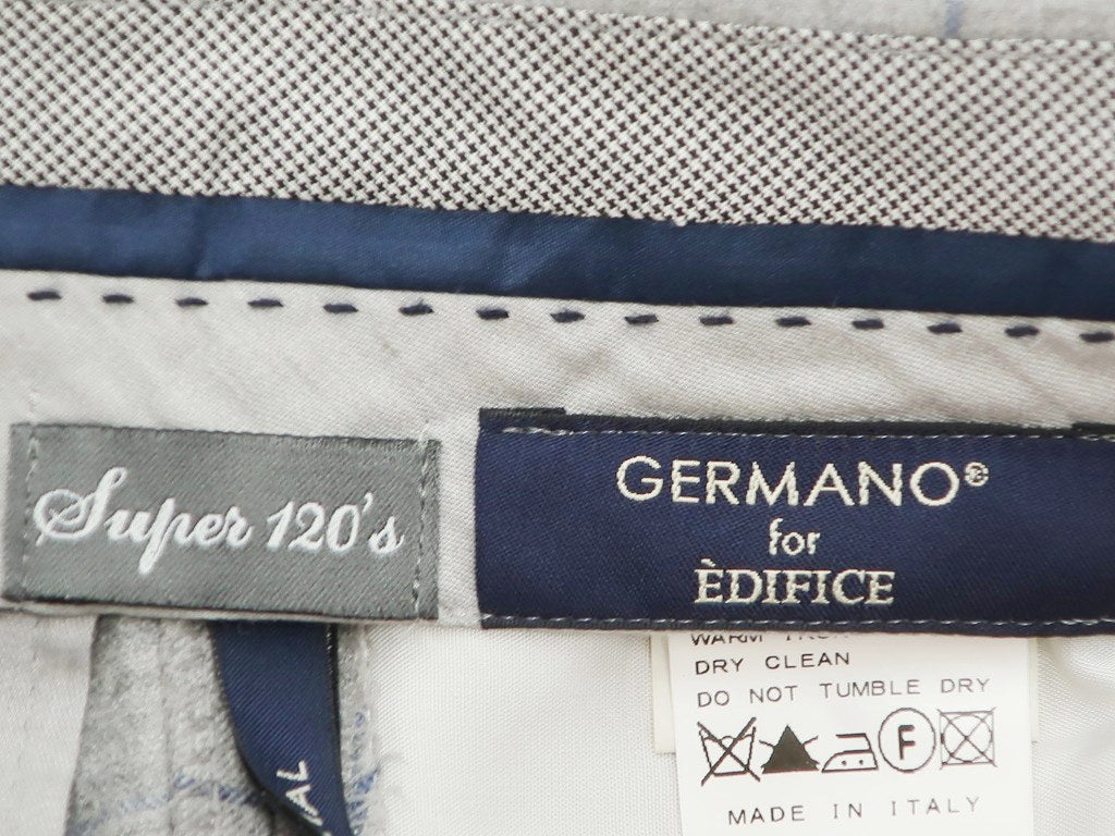 【中古】ジェルマーノ GERMANO ドレススラックスパンツ
ライトグレーxブルー【サイズ44】【GRY】【A/W】【状態ランクA】【メンズ】
【778890】 EPD