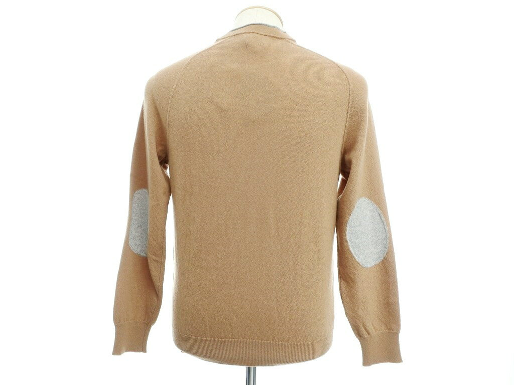 【新品】アンドレア フェンツィ ANDREA FENZI プルオーバーニット
 ブラウンベージュ×グレー【サイズ44】【BEI】【A/W】【状態ランクN】【メンズ】 DPD