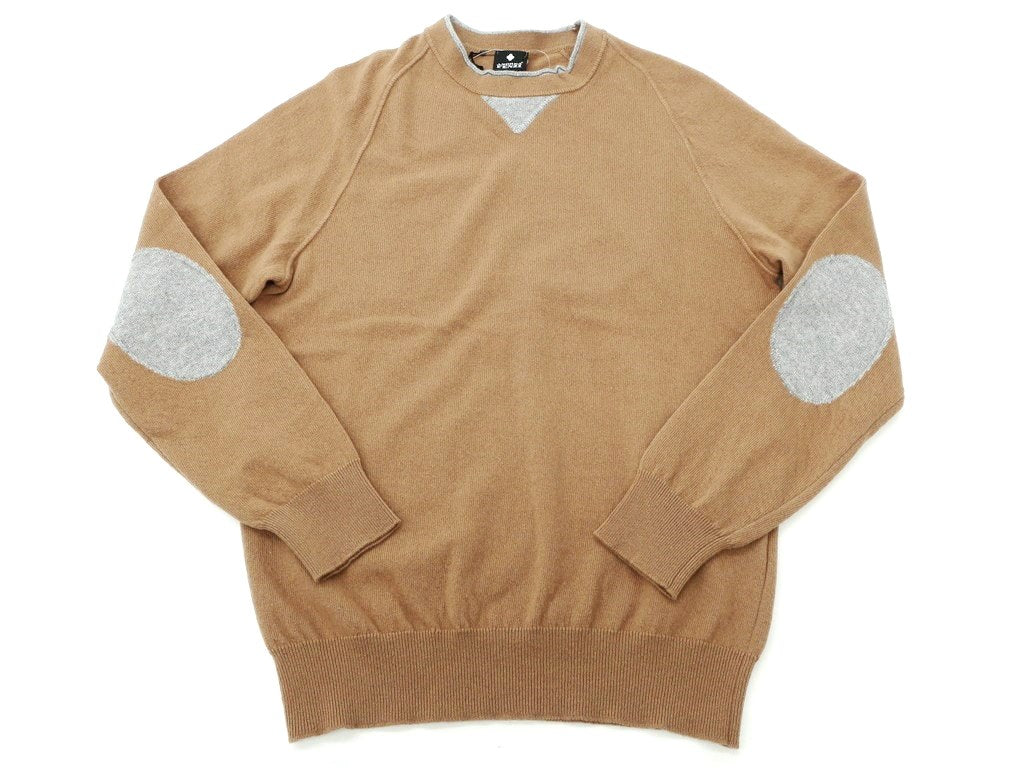 【新品】アンドレア フェンツィ ANDREA FENZI プルオーバーニット
 ブラウンベージュ×グレー【サイズ44】【BEI】【A/W】【状態ランクN】【メンズ】 DPD