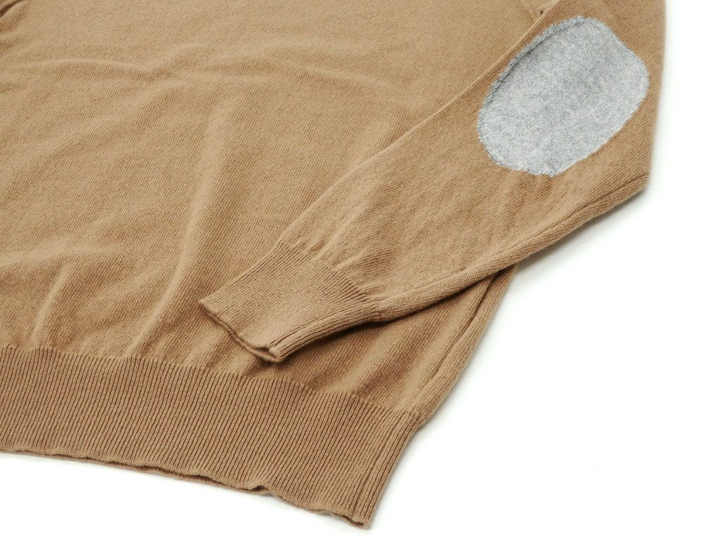 【新品】アンドレア フェンツィ ANDREA FENZI プルオーバーニット
 ブラウンベージュ×グレー【サイズ44】【BEI】【A/W】【状態ランクN】【メンズ】 DPD