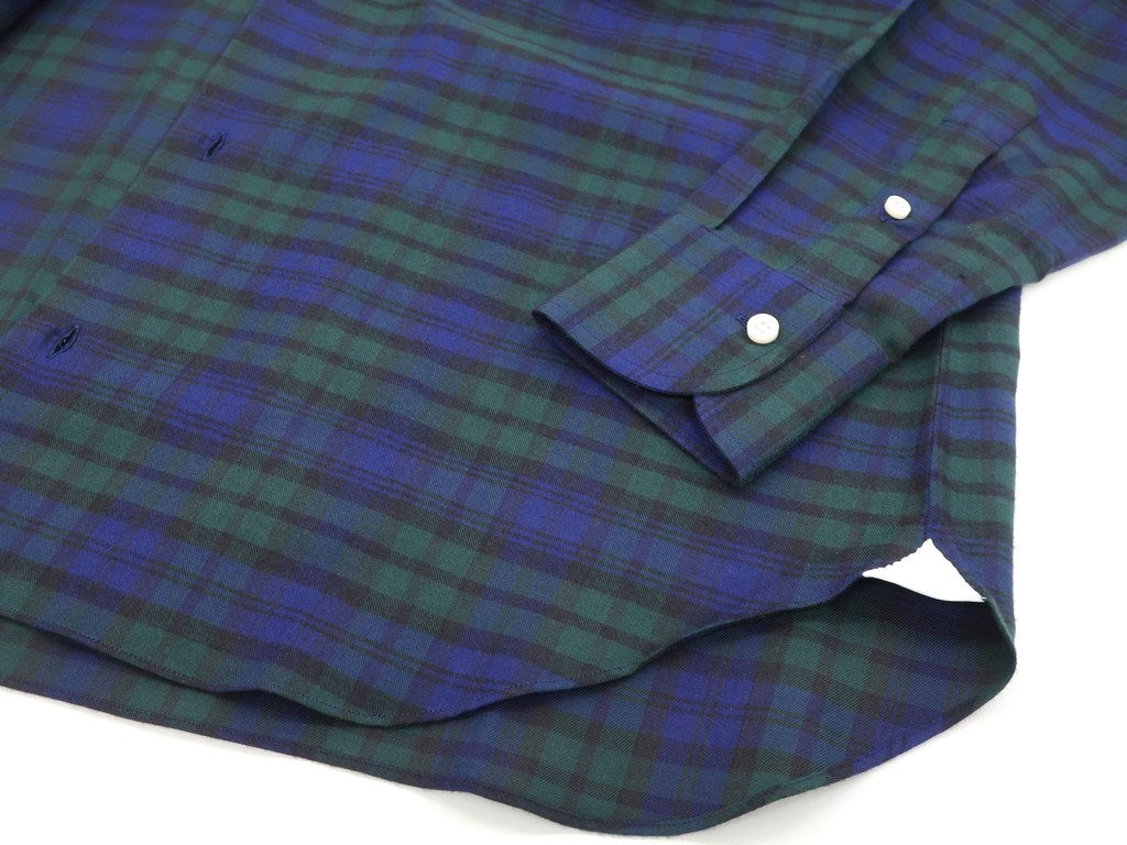 【新品】タイユアタイ TIE YOUR TIE カジュアルシャツ
 ネイビー×グリーン【サイズ43】【NVY】【A/W】【状態ランクN】【メンズ】 EPD