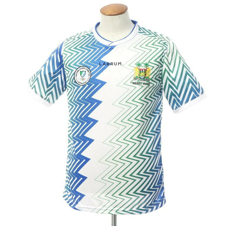 【新品アウトレット】ラブラム ロンドン LABRUM LONDON 半袖Tシャツ
 ホワイト×ブルー×グリーン【サイズM】【WHT】【S/S】【状態ランクN-】【メンズ】 EPD