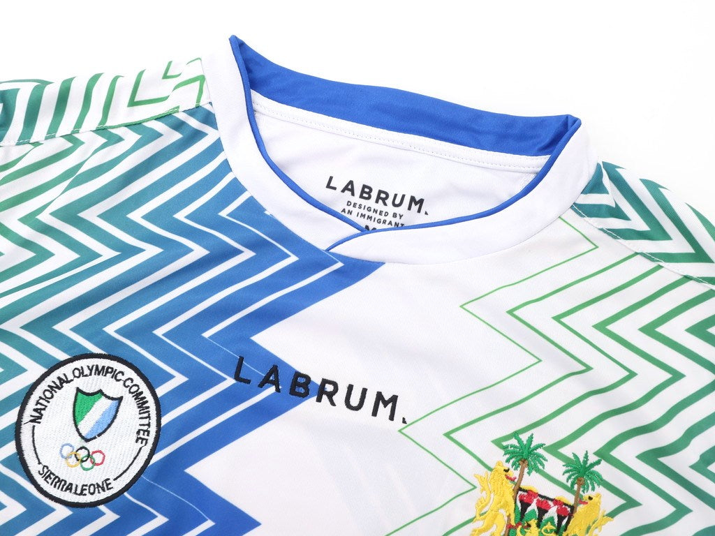 【新品アウトレット】ラブラム ロンドン LABRUM LONDON 半袖Tシャツ
 ホワイト×ブルー×グリーン【サイズM】【WHT】【S/S】【状態ランクN-】【メンズ】 EPD