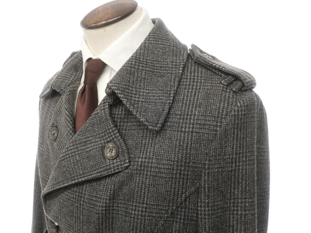 【中古】エトロ ETRO トレンチコート
 ダークグレーxアッシュブラウン【サイズL】【GRY】【A/W】【状態ランクB】【メンズ】
【779073】 DPD