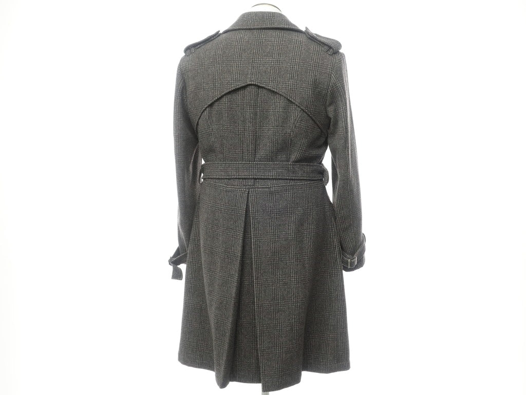 【中古】エトロ ETRO トレンチコート
 ダークグレーxアッシュブラウン【サイズL】【GRY】【A/W】【状態ランクB】【メンズ】
【779073】 DPD