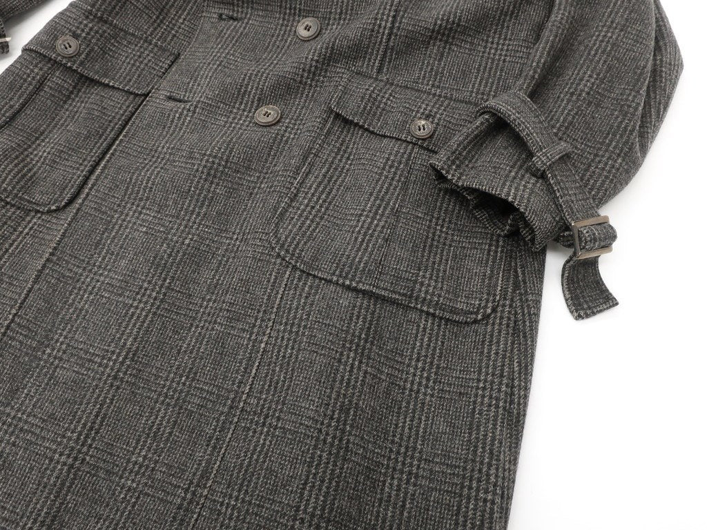 【中古】エトロ ETRO トレンチコート
 ダークグレーxアッシュブラウン【サイズL】【GRY】【A/W】【状態ランクB】【メンズ】
【779073】 DPD