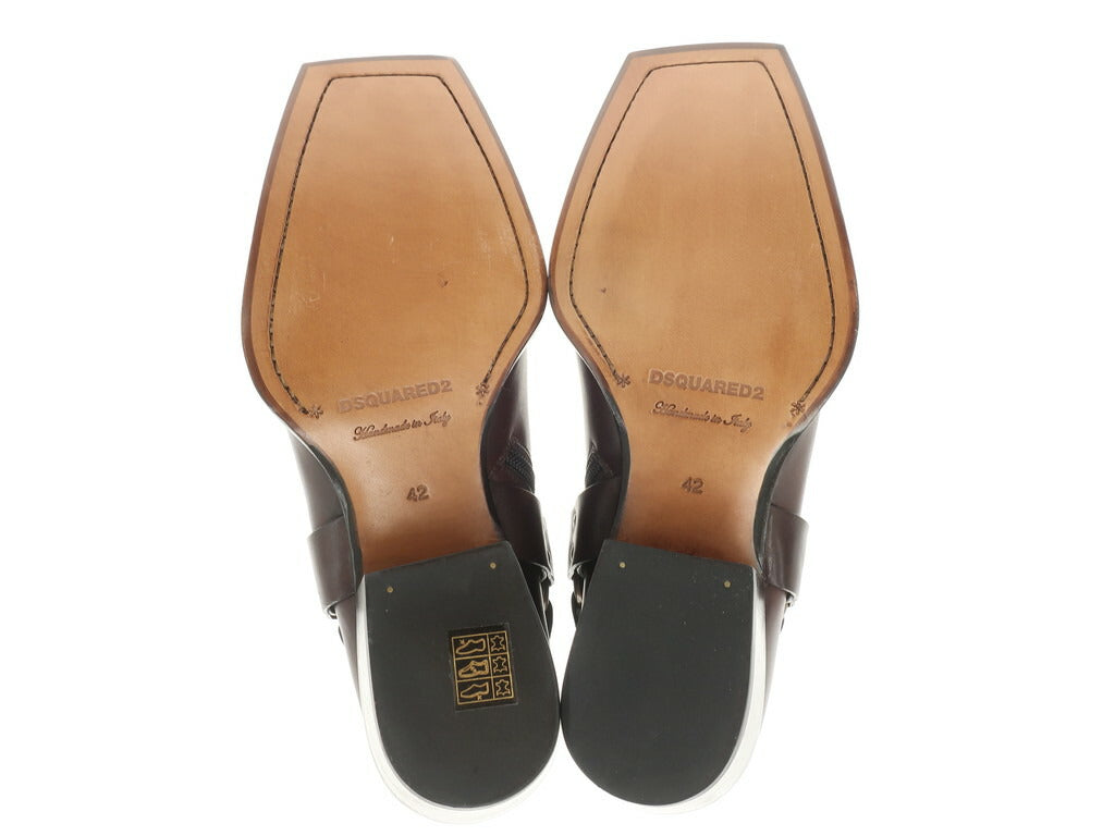 【新品アウトレット】ディースクエアード DSQUARED2 ブーツ
 ブラウン【サイズ42】【BRW】【S/S/A/W】【状態ランクN-】【メンズ】 EPD