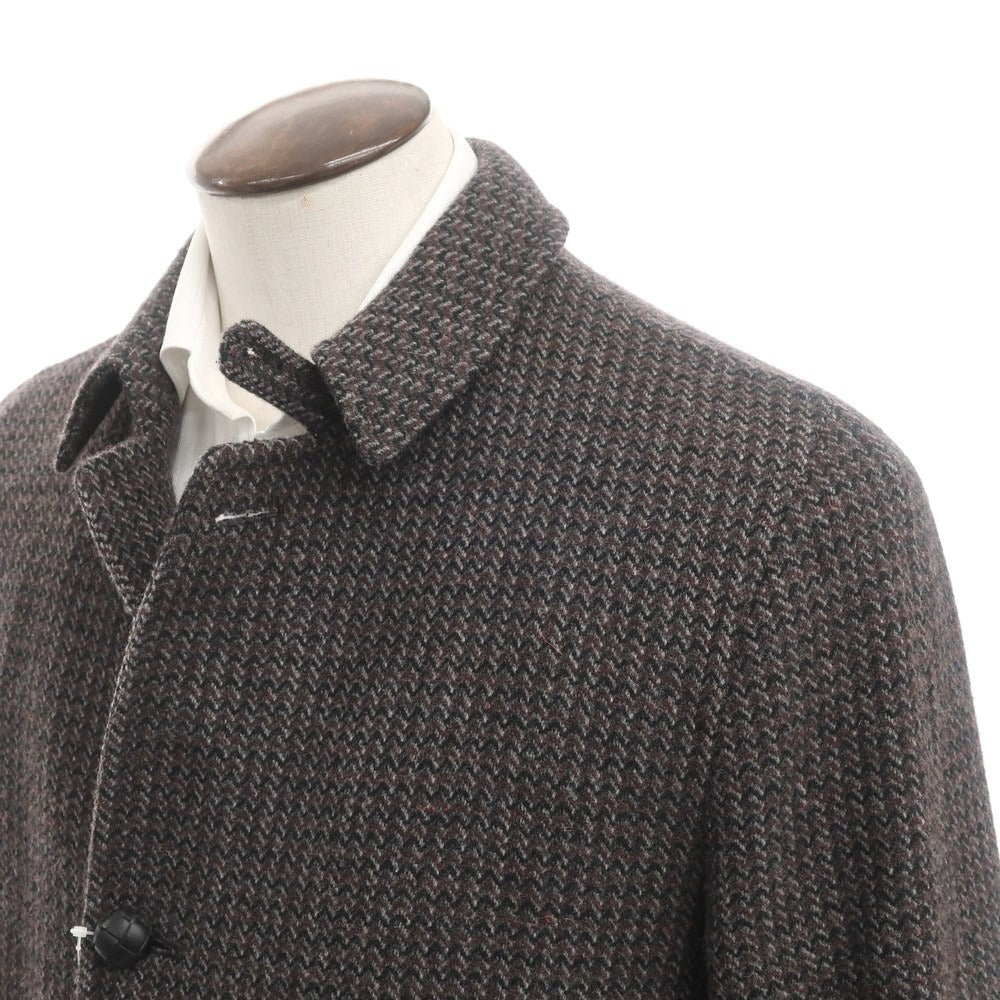 【中古】エム ピー ディ マッシモ ピオンボ MP di MASSIMO PIOMBO ステンカラーコート
 ダークブラウンxネイビーxグレー【サイズ48】【BRW】【A/W】【状態ランクB】【メンズ】
【778985】 CPD