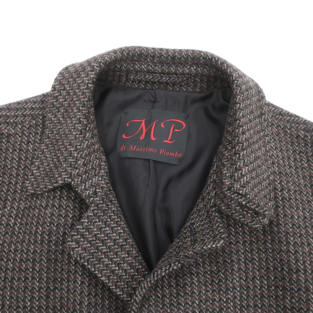 【中古】エム ピー ディ マッシモ ピオンボ MP di MASSIMO PIOMBO ステンカラーコート
 ダークブラウンxネイビーxグレー【サイズ48】【BRW】【A/W】【状態ランクB】【メンズ】
【778985】 CPD
