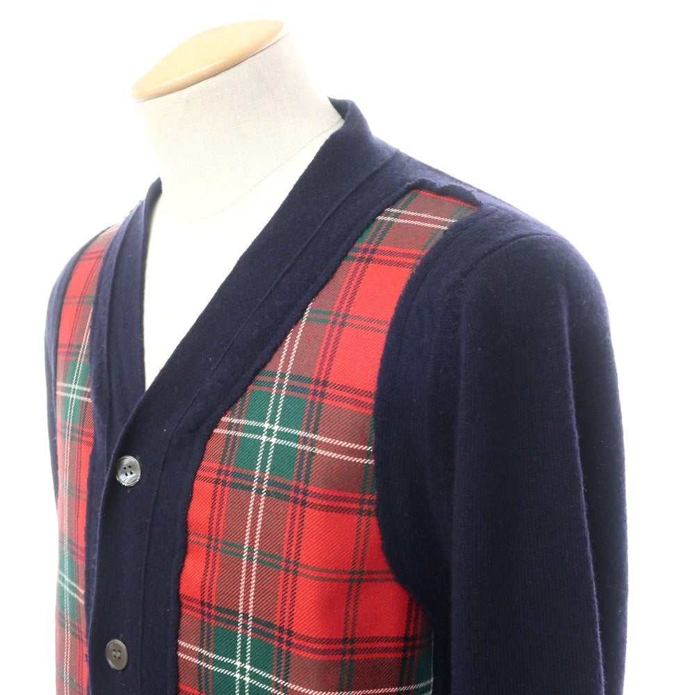 【中古】コムデギャルソンシャツ COMME des GARCONS SHIRT 2020年秋冬  カーディガン
 ネイビーxレッド【サイズS】【NVY】【A/W】【状態ランクB】【メンズ】
【779088】 EPD