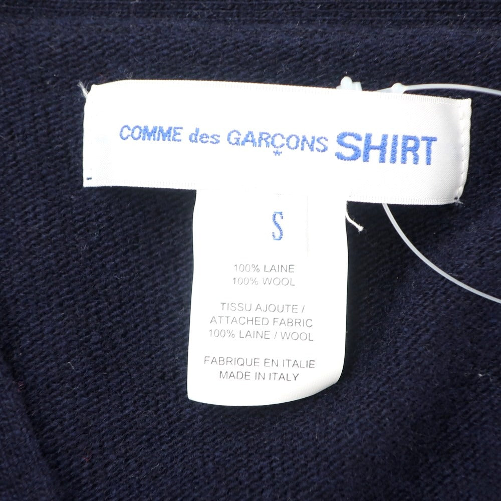 【中古】コムデギャルソンシャツ COMME des GARCONS SHIRT 2020年秋冬  カーディガン
 ネイビーxレッド【サイズS】【NVY】【A/W】【状態ランクB】【メンズ】
【779088】 EPD