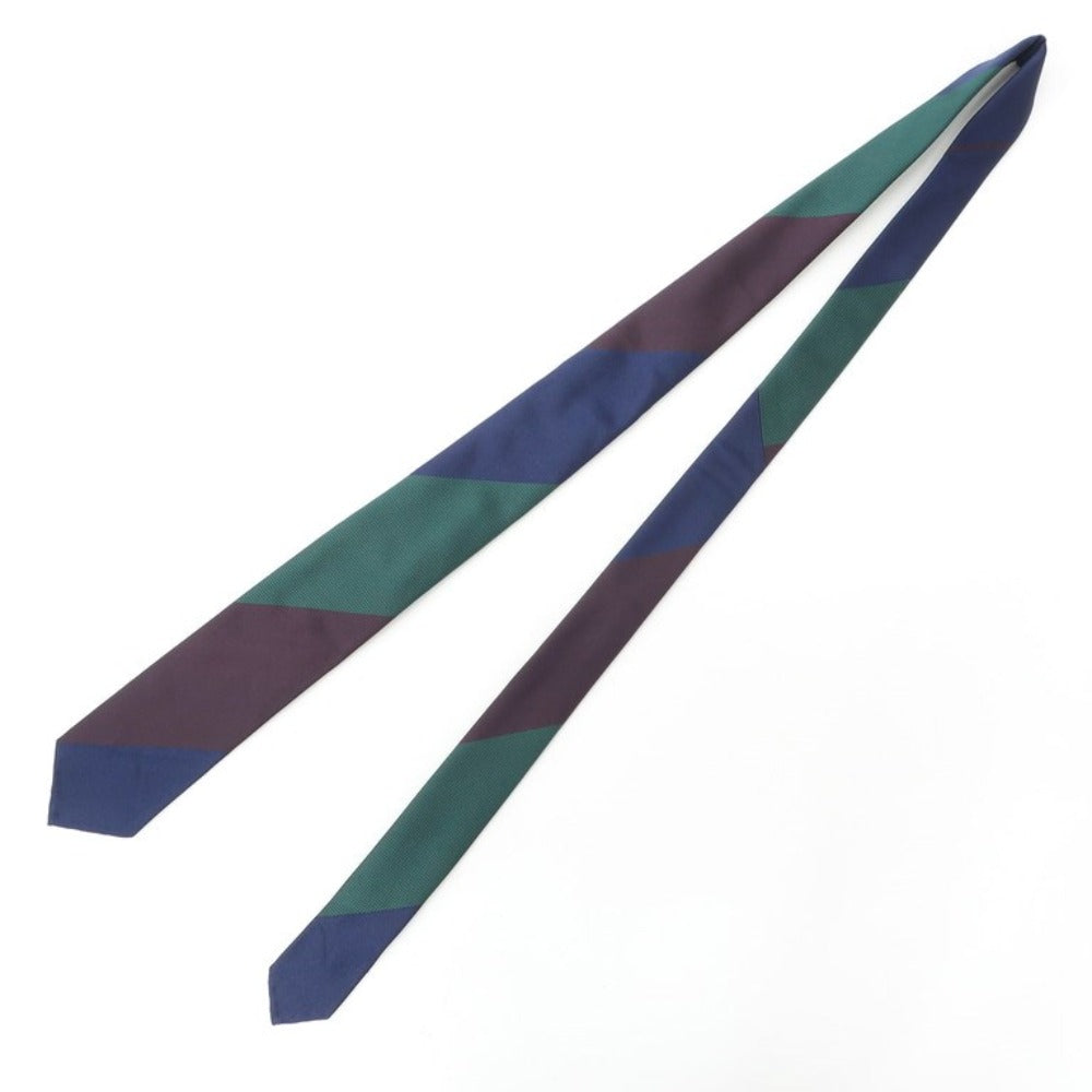 【新品】ベルベスト Belvest スフォデラータ ストライプ柄ネクタイ
 ネイビーxグリーンxボルドー【NVY】【S/S/A/W】【状態ランクN】【メンズ】
【779184】 BPD